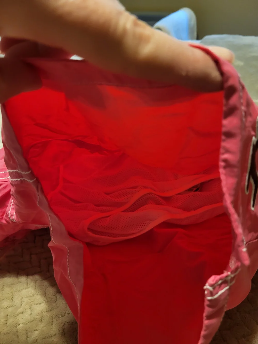 NWOT Hollister Pink Men's Swim Shorts with Drawstring